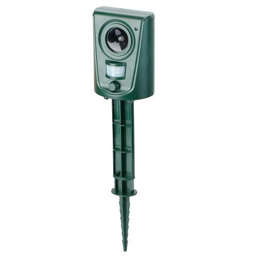 Ultrasonic Animal Repeller IP44 Waterproof Motion Sensor Repellent Outdoor Animal Deterrent with Flashing LED Light Ultrasonic Animal Repeller IP44 Waterproof Motion Sensor Repellent Outdoor Animal Deterrent with Flashing LED Light
