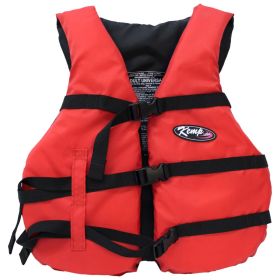 Kemp USA Life Jacket, (Option: Red & Black, Adult)