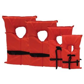 Kemp USA Type II Life Jacket, (Option: Orange, Youth)